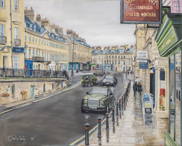 George St. in the Rain - by Charles L.W. Minty