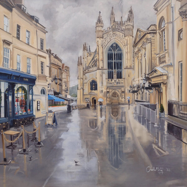 Reflections on Bath Abbey Churchyard - by Charles L.W. Minty