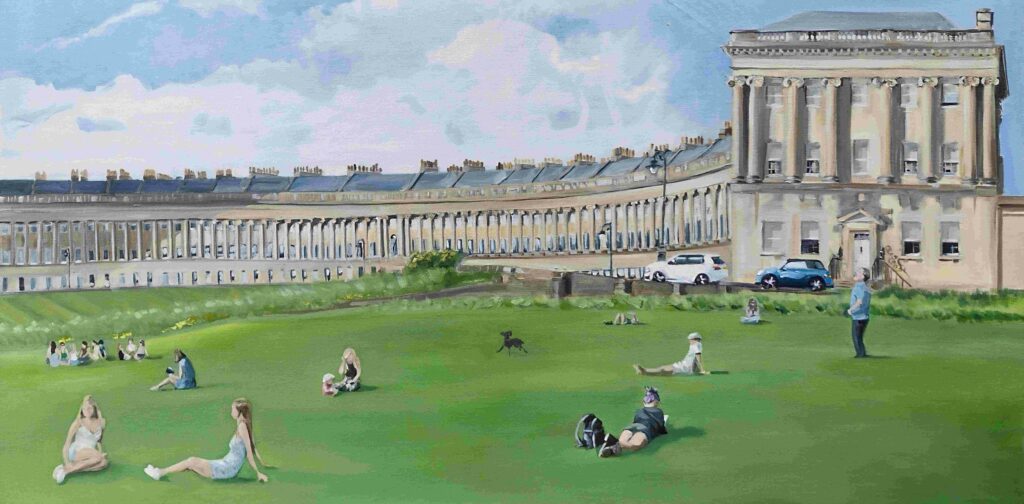 The Royal Crescent, Bath “Bridgerton End” | CMINTYART